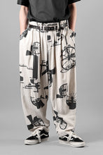 画像をギャラリービューアに読み込む, YUTA MATSUOKA circle pants / antique wagon print (ecru/print)