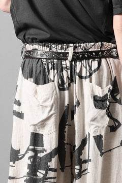 画像をギャラリービューアに読み込む, YUTA MATSUOKA circle pants / antique wagon print (ecru/print)