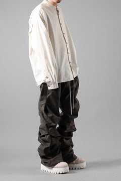 Load image into Gallery viewer, A.F ARTEFACT STAND COLLAR SHIRT / SOFT POPLIN (CREAM)