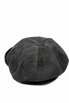 画像をギャラリービューアに読み込む, ierib Leather Casquette / Lamb Suede (BLACK)