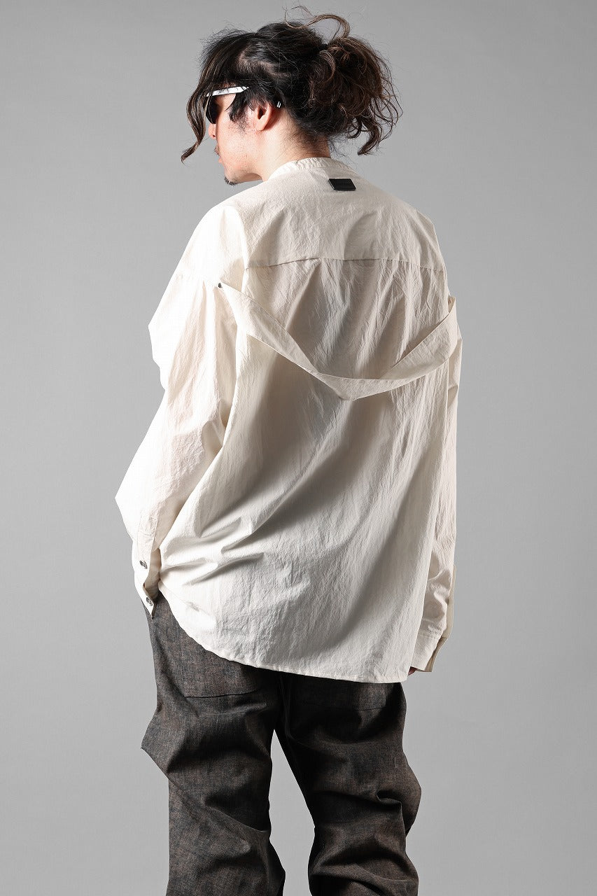 Load image into Gallery viewer, A.F ARTEFACT STAND COLLAR SHIRT / SOFT POPLIN (CREAM)