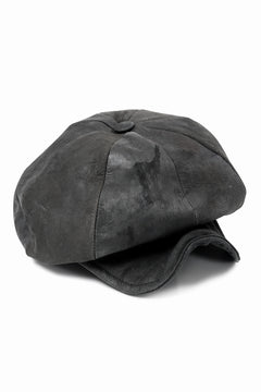 画像をギャラリービューアに読み込む, ierib Leather Casquette / Lamb Suede (BLACK)