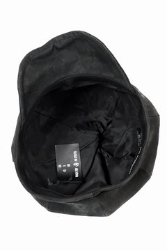 画像をギャラリービューアに読み込む, ierib Leather Casquette / Lamb Suede (BLACK)