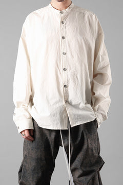 Load image into Gallery viewer, A.F ARTEFACT STAND COLLAR SHIRT / SOFT POPLIN (CREAM)