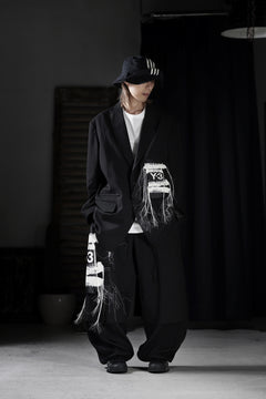 画像をギャラリービューアに読み込む, Y-3 Yohji Yamamoto SPORTS UNIFORM PATCH PANTS (BLACK)