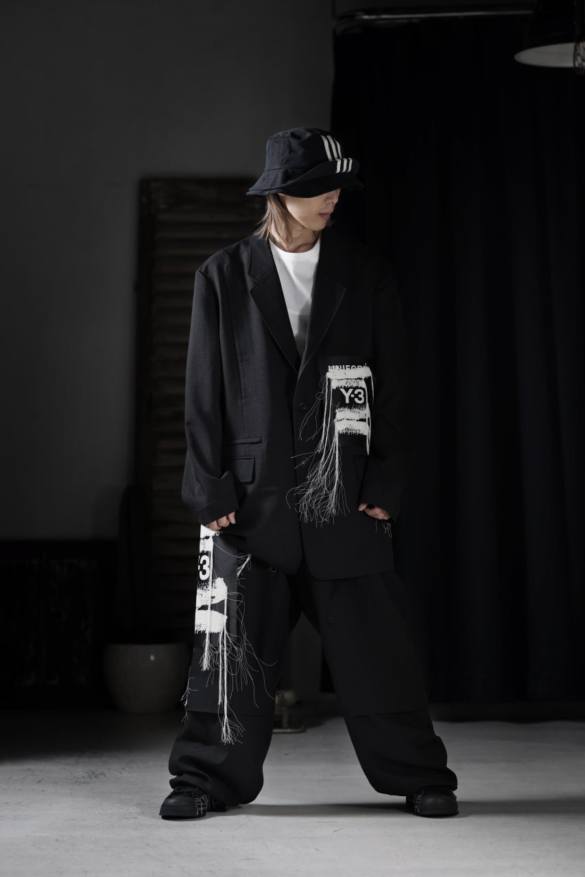 画像をギャラリービューアに読み込む, Y-3 Yohji Yamamoto SPORTS UNIFORM PATCH PANTS (BLACK)