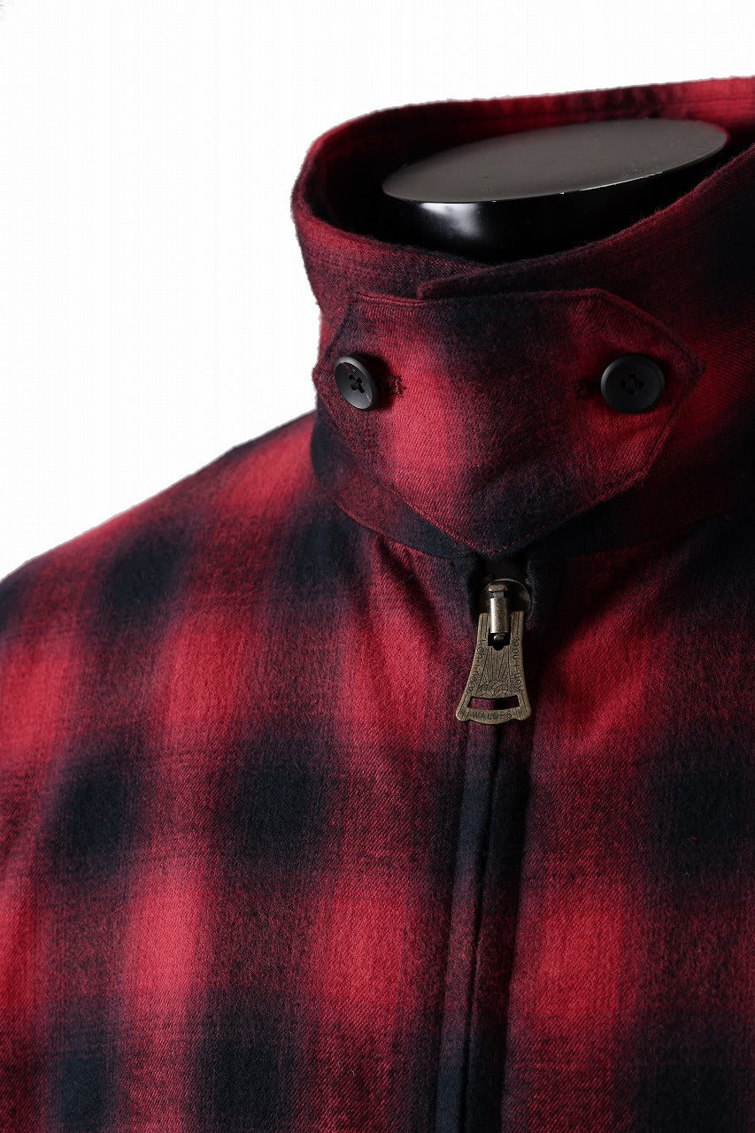 sus-sous drizzler jacket / shaggy ombre check (RED)