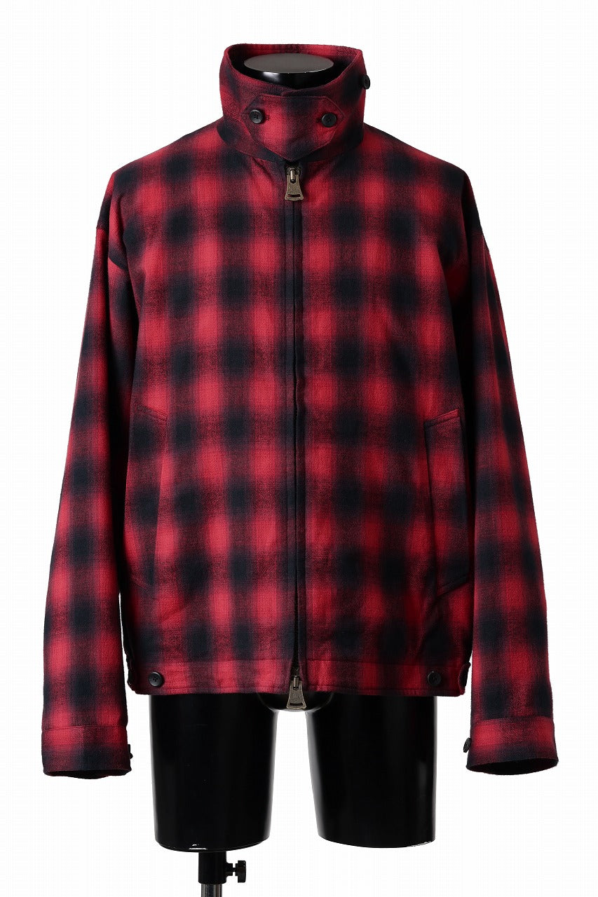 画像をギャラリービューアに読み込む, sus-sous drizzler jacket / shaggy ombre check (RED)