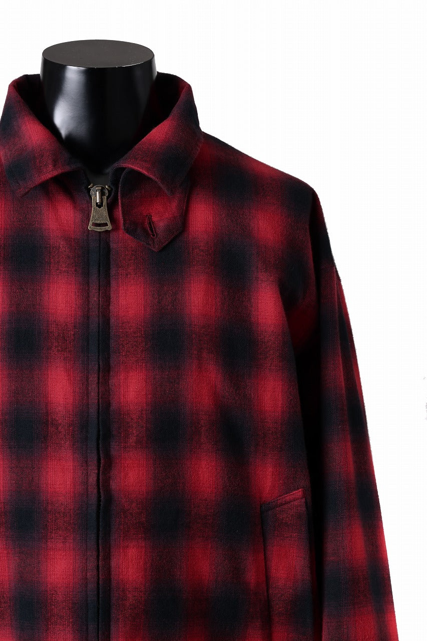 画像をギャラリービューアに読み込む, sus-sous drizzler jacket / shaggy ombre check (RED)