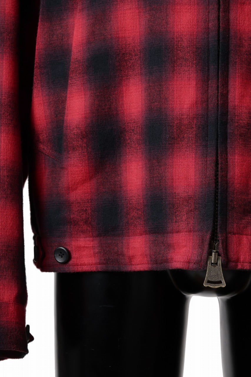 sus-sous drizzler jacket / shaggy ombre check (RED)