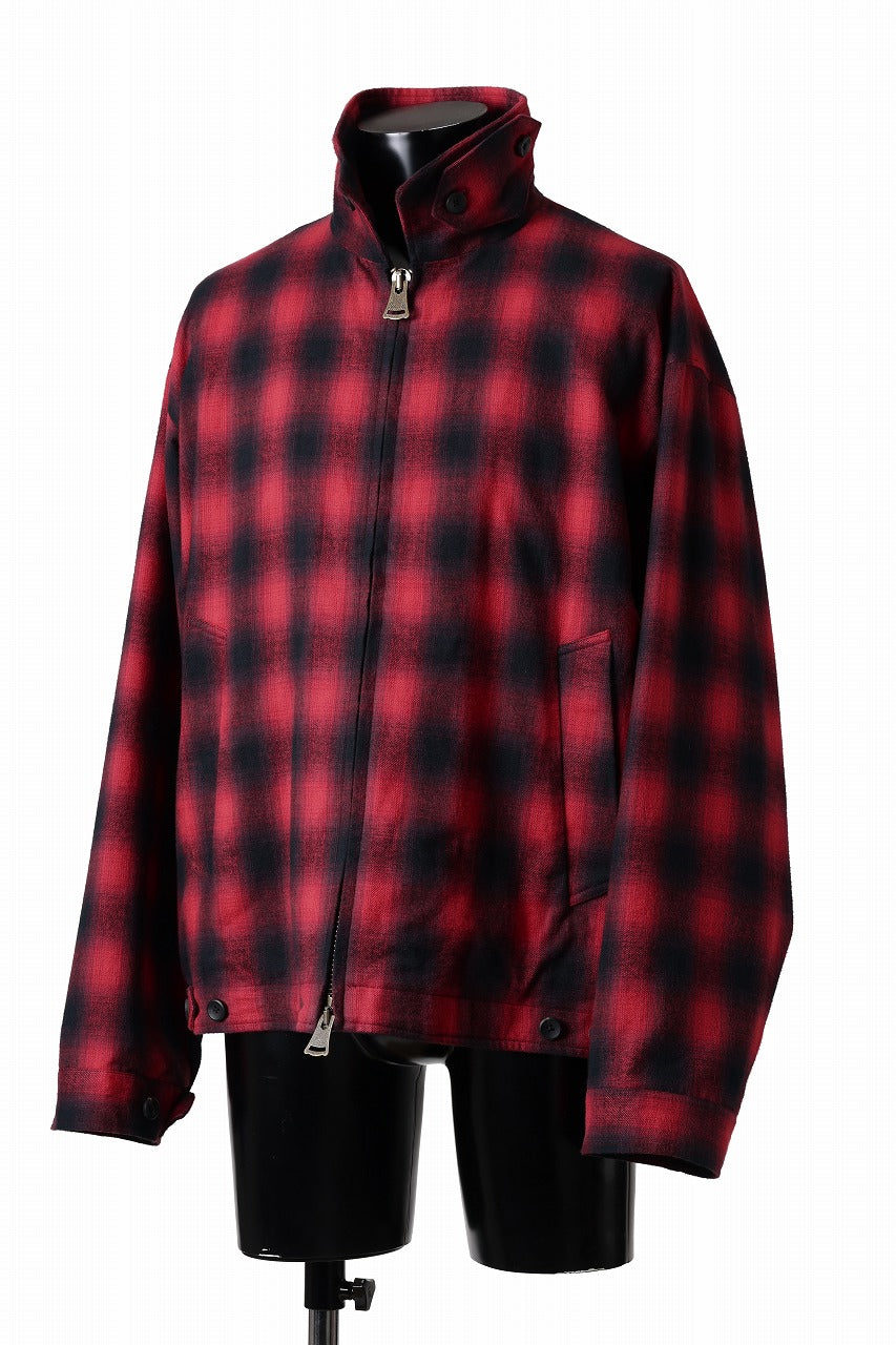 sus-sous drizzler jacket / shaggy ombre check (RED)