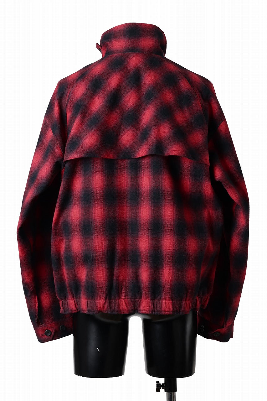 sus-sous drizzler jacket / shaggy ombre check (RED)