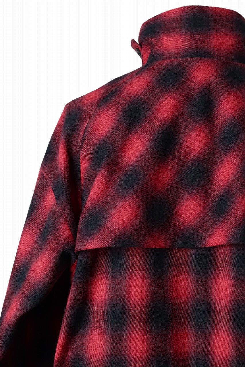 sus-sous drizzler jacket / shaggy ombre check (RED)