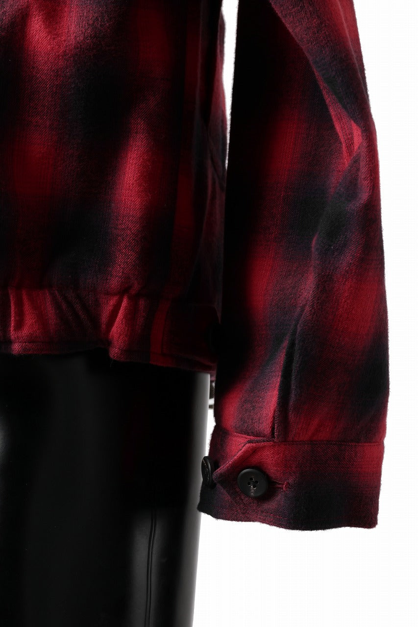 sus-sous drizzler jacket / shaggy ombre check (RED)