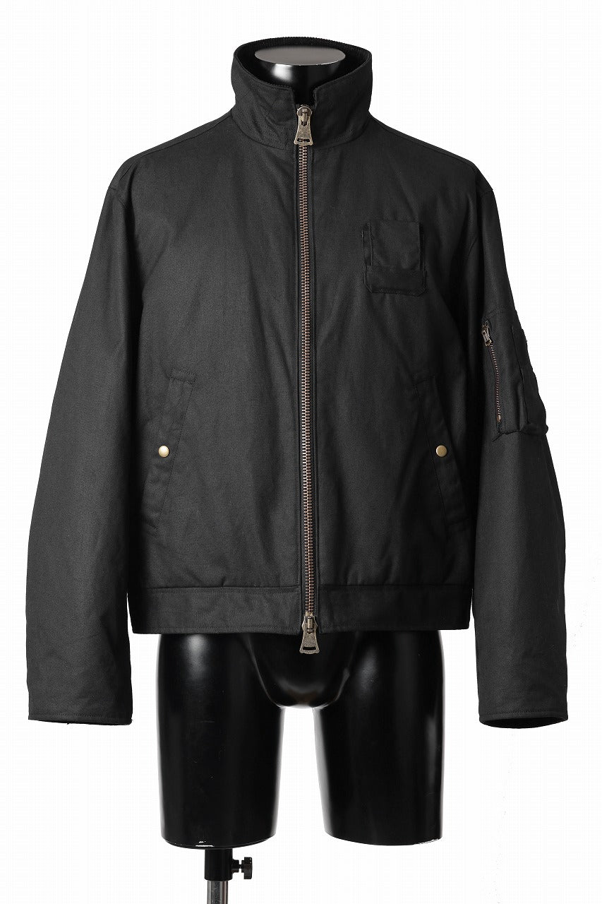 sus-sous french army flight jacket MK-2 / Antique Elite British Millerrain - oil cotton (BLACK)