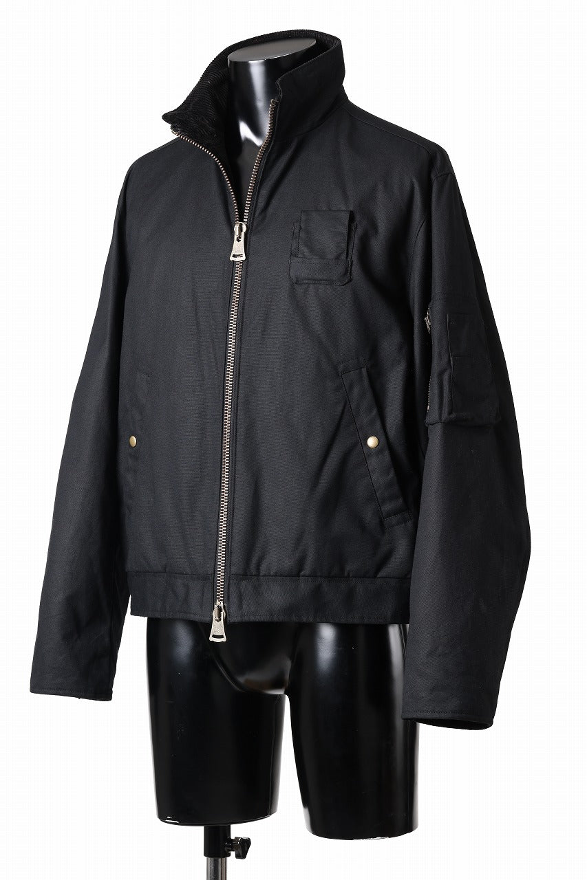 sus-sous french army flight jacket MK-2 / Antique Elite British Millerrain - oil cotton (BLACK)