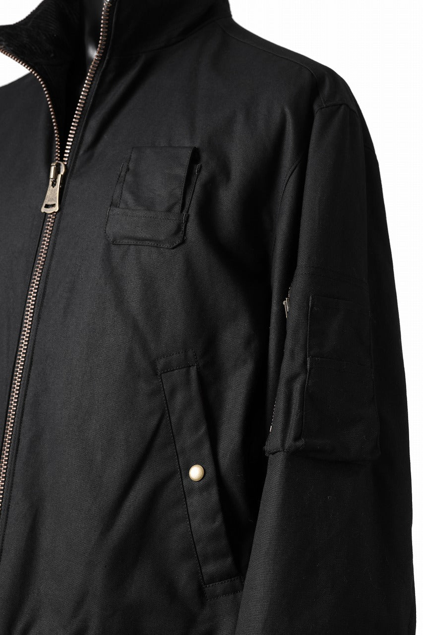 sus-sous french army flight jacket MK-2 / Antique Elite British Millerrain - oil cotton (BLACK)