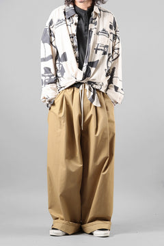 画像をギャラリービューアに読み込む, F/CE. TECH KERSEY WIDE DRAPE TROUSER (BEIGE)