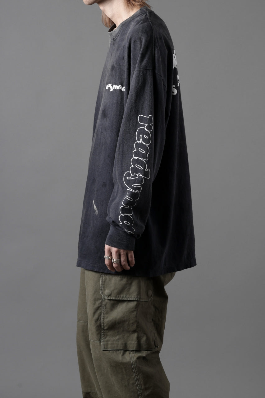 READYMADE L/S T-SHIRT DESTRUCTION (BLACK)