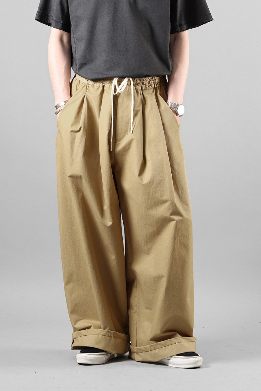 画像をギャラリービューアに読み込む, F/CE. TECH KERSEY WIDE DRAPE TROUSER (BEIGE)
