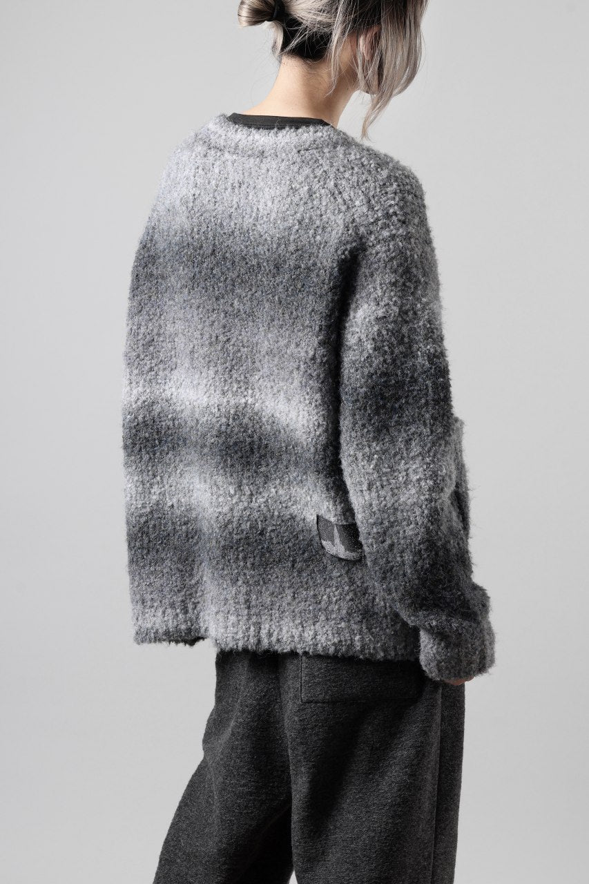th products Inflated Cardigan / 1/4.5 kasuri loop knit (mono)