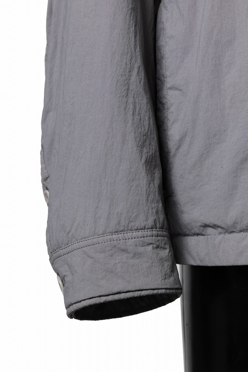 Ten c LIGHT DOWN FIELD JACKET / GARMENT DYED NYLON TACTEL (GRAY)