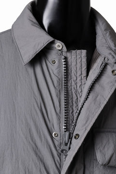 Load image into Gallery viewer, Ten c LIGHT DOWN FIELD JACKET / GARMENT DYED NYLON TACTEL (GRAY)