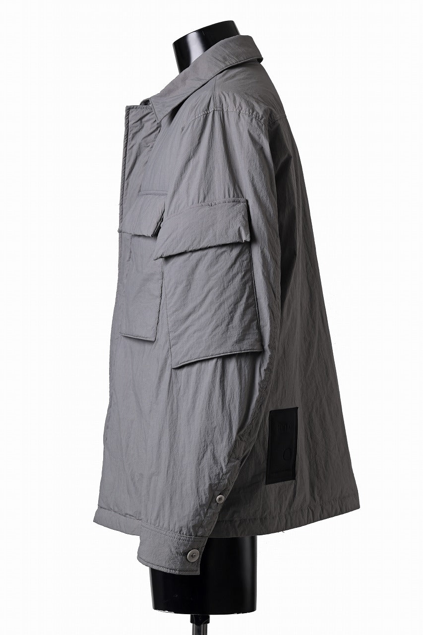 Load image into Gallery viewer, Ten c LIGHT DOWN FIELD JACKET / GARMENT DYED NYLON TACTEL (GRAY)