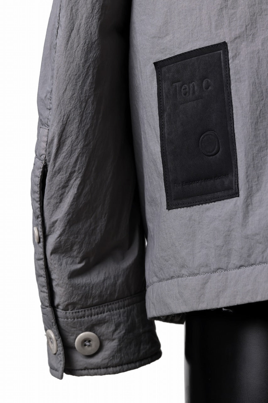 Ten c LIGHT DOWN FIELD JACKET / GARMENT DYED NYLON TACTEL (GRAY)