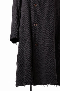 画像をギャラリービューアに読み込む, YUTA MATSUOKA hoodie gown coat / wool linen kersey (dark brown)