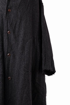 画像をギャラリービューアに読み込む, YUTA MATSUOKA hoodie gown coat / wool linen kersey (dark brown)