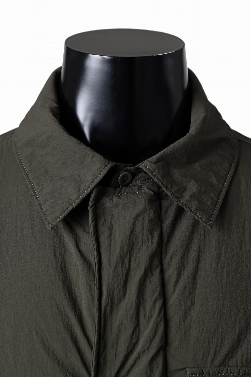 画像をギャラリービューアに読み込む, Ten c LIGHT DOWN FIELD JACKET / GARMENT DYED NYLON TACTEL (DARK GREEN)