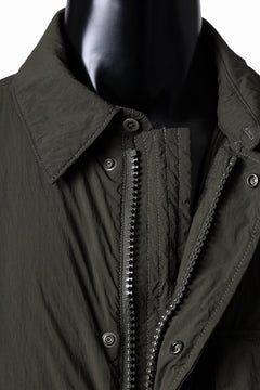 画像をギャラリービューアに読み込む, Ten c LIGHT DOWN FIELD JACKET / GARMENT DYED NYLON TACTEL (DARK GREEN)