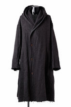 画像をギャラリービューアに読み込む, YUTA MATSUOKA hoodie gown coat / wool linen kersey (dark brown)