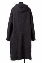 画像をギャラリービューアに読み込む, YUTA MATSUOKA hoodie gown coat / wool linen kersey (dark brown)