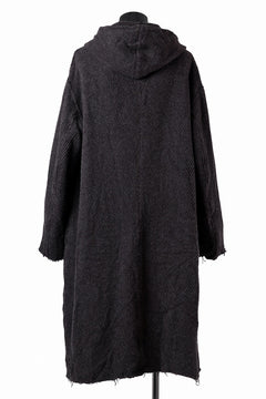 画像をギャラリービューアに読み込む, YUTA MATSUOKA hoodie gown coat / wool linen kersey (dark brown)