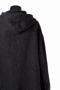 画像をギャラリービューアに読み込む, YUTA MATSUOKA hoodie gown coat / wool linen kersey (dark brown)