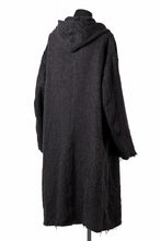 画像をギャラリービューアに読み込む, YUTA MATSUOKA hoodie gown coat / wool linen kersey (dark brown)