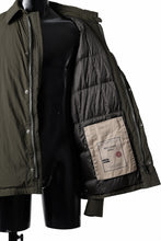 Load image into Gallery viewer, Ten c LIGHT DOWN FIELD JACKET / GARMENT DYED NYLON TACTEL (DARK GREEN)