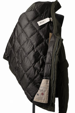 Load image into Gallery viewer, Ten c LIGHT DOWN FIELD JACKET / GARMENT DYED NYLON TACTEL (DARK GREEN)