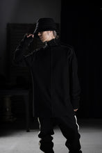 画像をギャラリービューアに読み込む, thom/krom BOTTLE NECK L/S TOPS / DOUBLE FACE JERSEY (BLACK / WHITE)