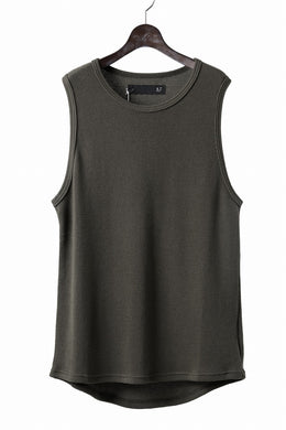 A.F ARTEFACT MIDDLE LENGTH TANK TOP / RIB KNIT JERSEY (OLIVE)