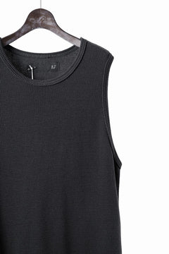 画像をギャラリービューアに読み込む, A.F ARTEFACT MIDDLE LENGTH SLEEVELESS TOP / RIB KNIT JERSEY (D.GREY)