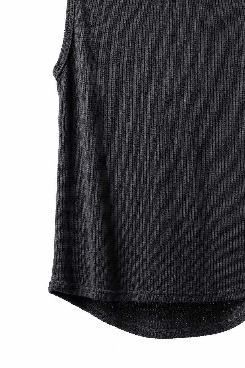 A.F ARTEFACT MIDDLE LENGTH TANK TOP / RIB KNIT JERSEY (D.GREY)