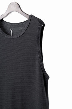 Load image into Gallery viewer, A.F ARTEFACT MIDDLE LENGTH TANK TOP / RIB KNIT JERSEY (D.GREY)