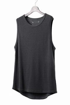 Load image into Gallery viewer, A.F ARTEFACT MIDDLE LENGTH TANK TOP / RIB KNIT JERSEY (D.GREY)