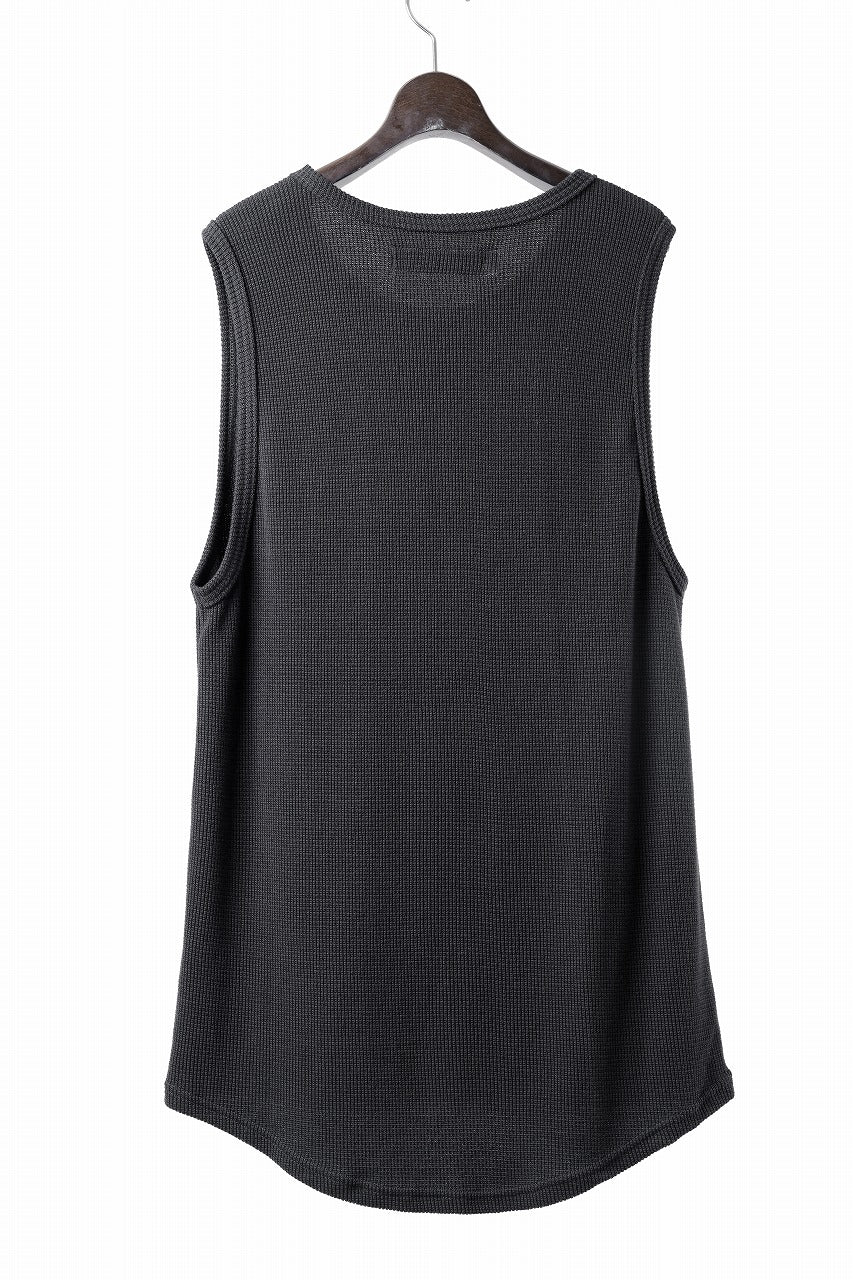 A.F ARTEFACT MIDDLE LENGTH TANK TOP / RIB KNIT JERSEY (D.GREY)