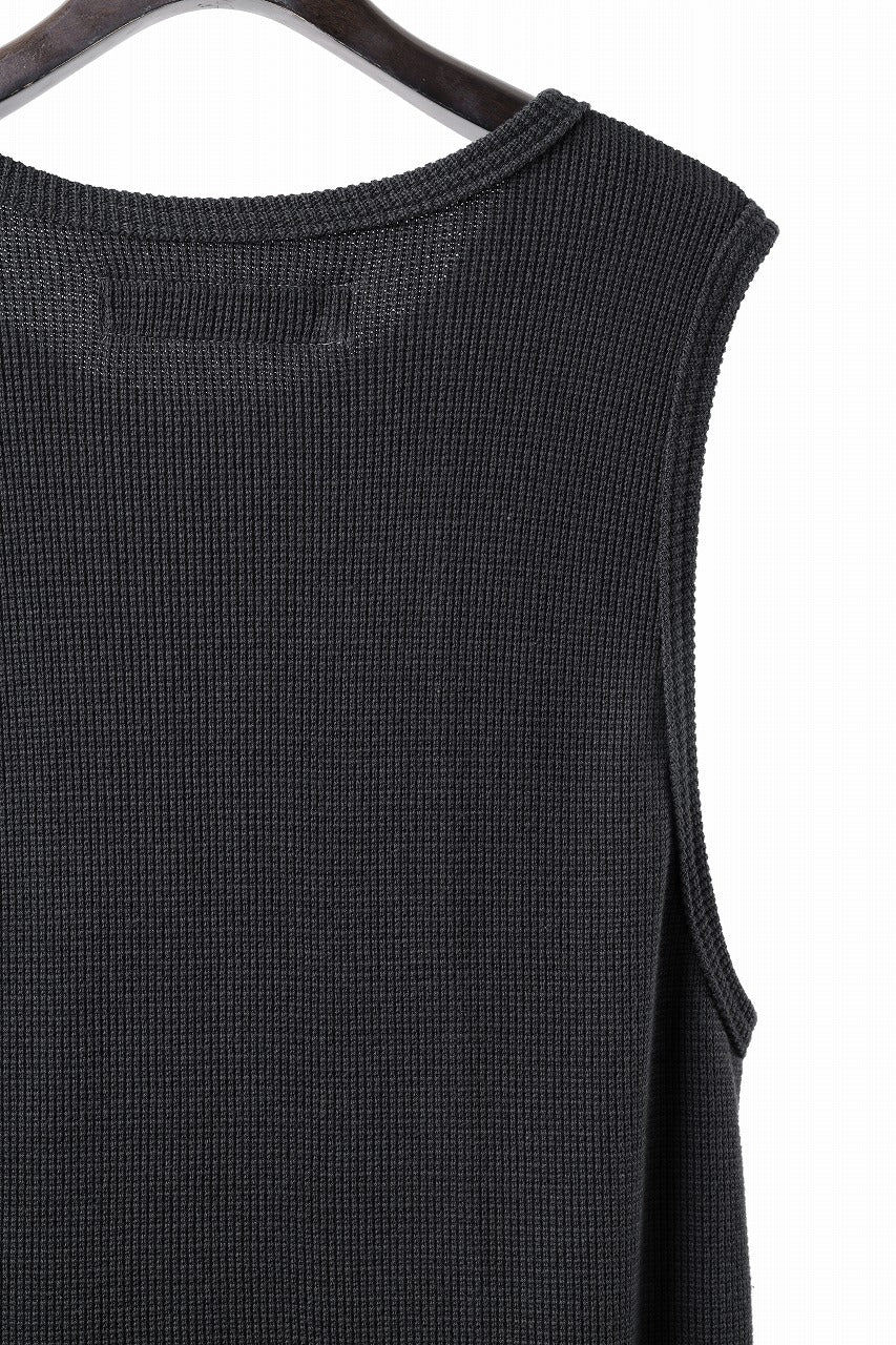 A.F ARTEFACT MIDDLE LENGTH TANK TOP / RIB KNIT JERSEY (D.GREY)