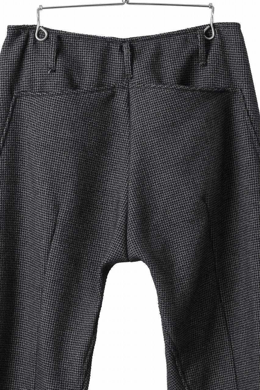 incarnation 2 TUCK WIDE TAPERED PANTS BP-1 / MICROSCOPIC CHECK WOOL (BLACK)