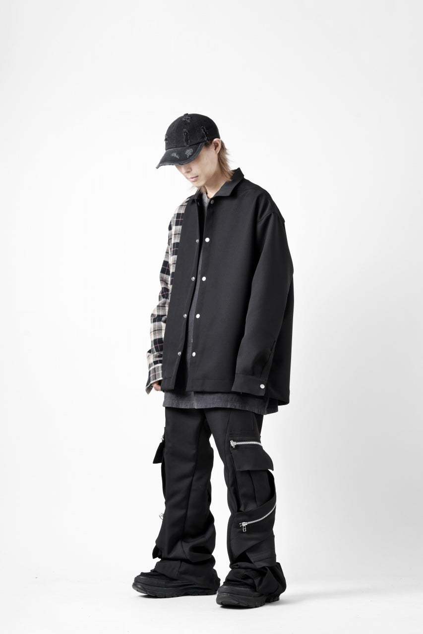 A.F ARTEFACT CARGO FLARE BAGGY PANTS / LUXE-TWILL (BLACK)